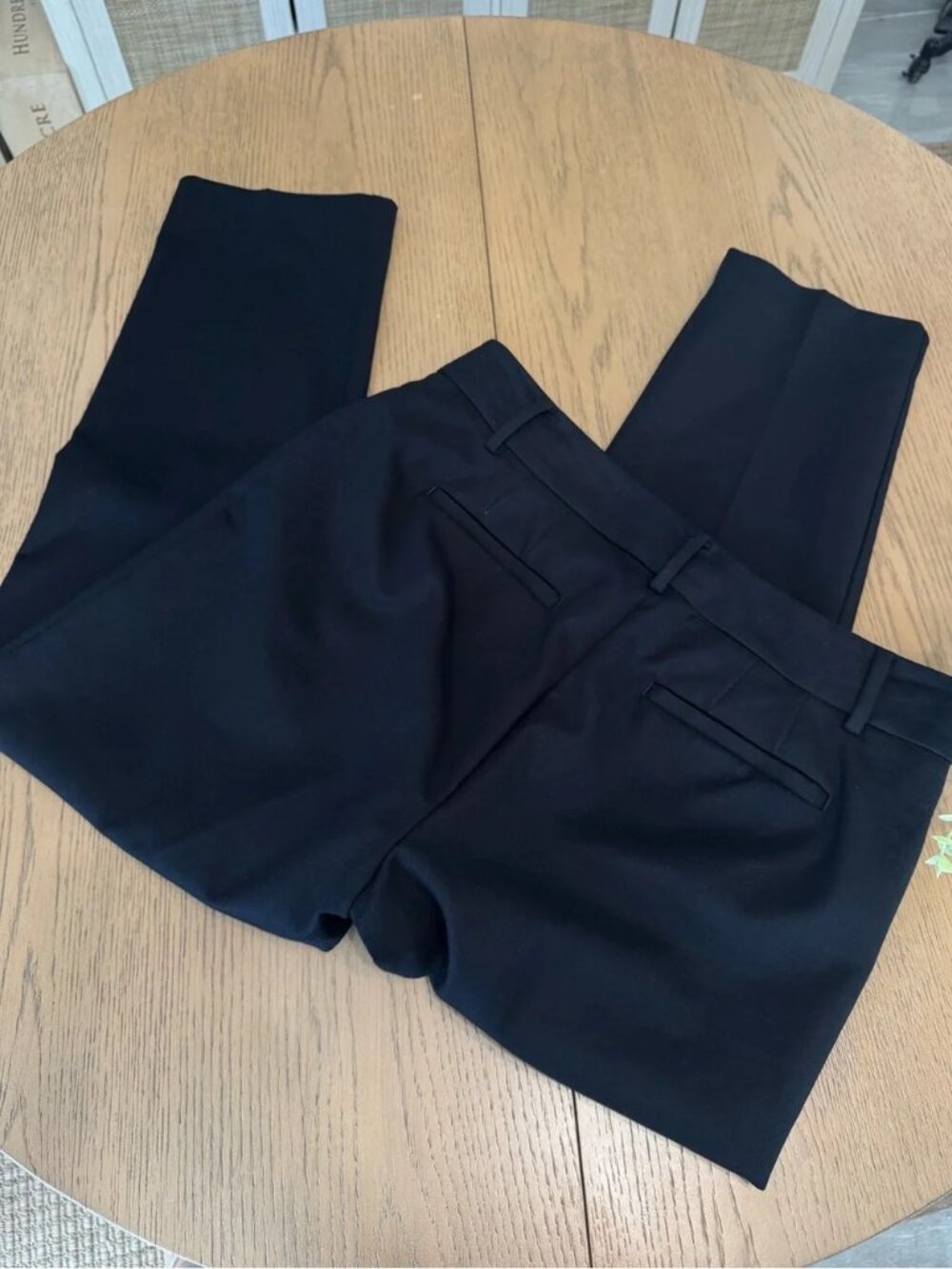 Ann Taylor Factory Black Ankle Dress Pants - 10 Career Office Stretch Trousers - Picture 5 of 6